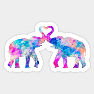 Lovely Colourful Elephant Sticker